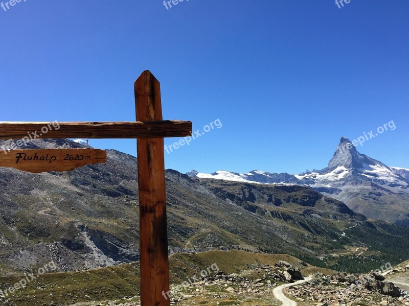 Nature Switzerland Mountain Landscape Matterhorn