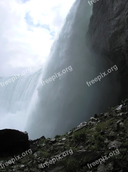 Niagara Falls Closeup Mist Flow