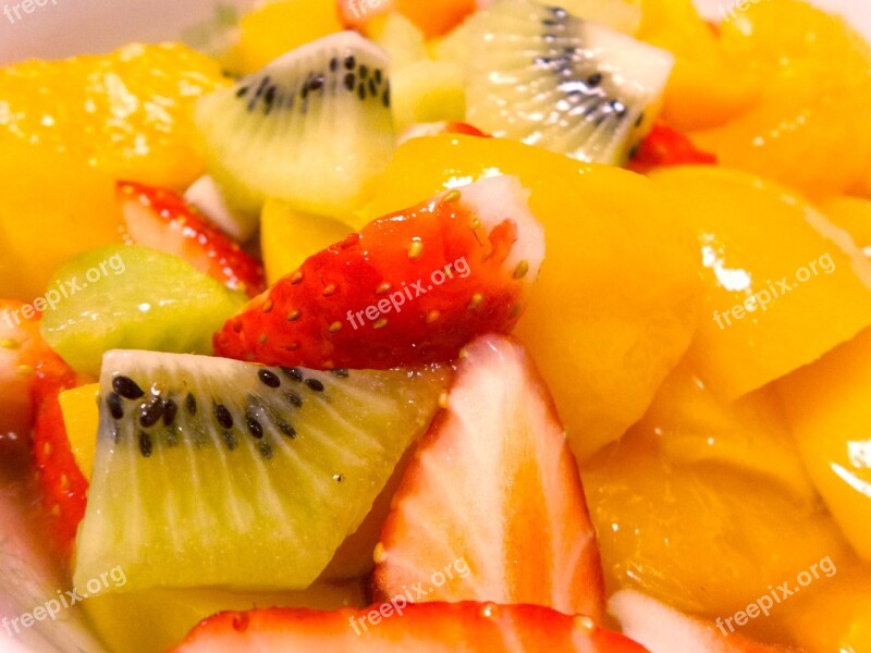 Fruit Salad Food Healthy Kiwi