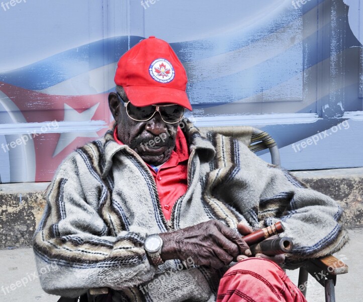 Cuba Cigar Man Negro Free Photos