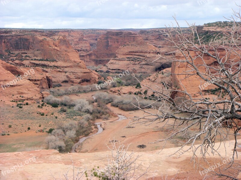 Canyon De Chelly Rock Formation National Park Gap America