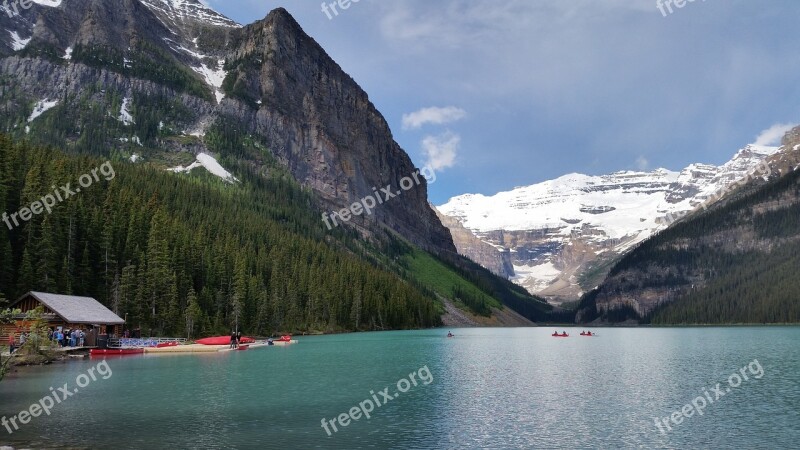 Canada Mountains Lake Scenic Banff