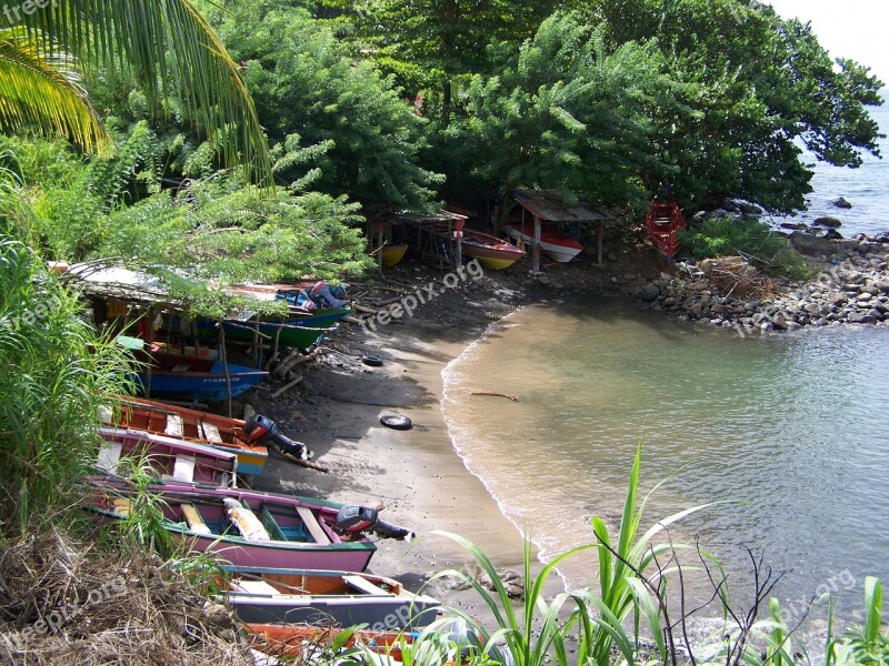 Grand Bay Caribbean Mauritius Beach Boats