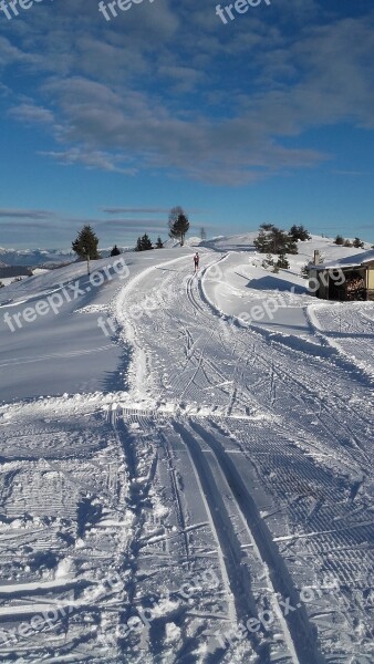 Snow Track Sci Background Landscape