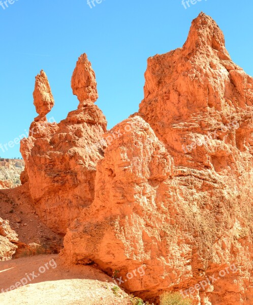 Bryce Canyon Hoodos Usa National Park America