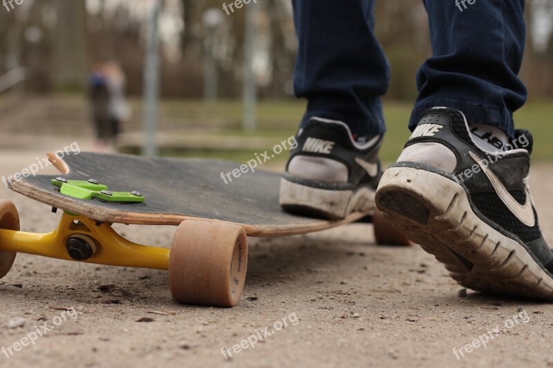 Longboard Skateboard In The Free Skate Skate-park