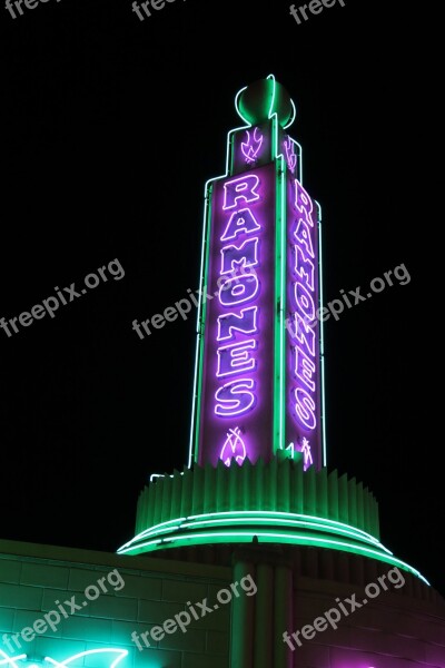 Ramones Disneyland Racers Neon Sign