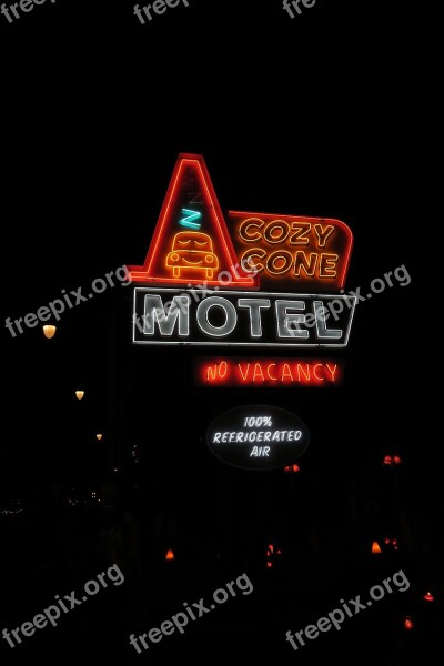 Cozy Cone Disneyland Racers Neon Sign