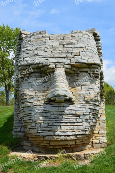 Leather Lips Chief Native American Sculpture Art