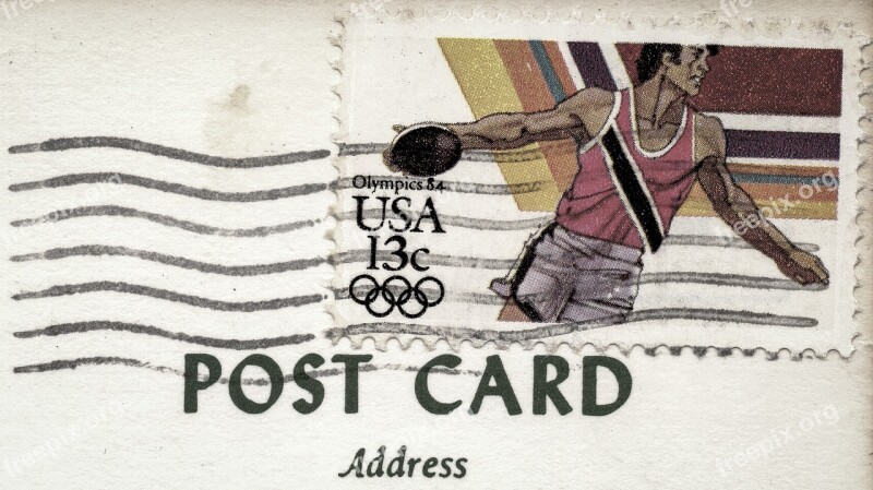 Postcard Stamp Postmark Ink Envelope