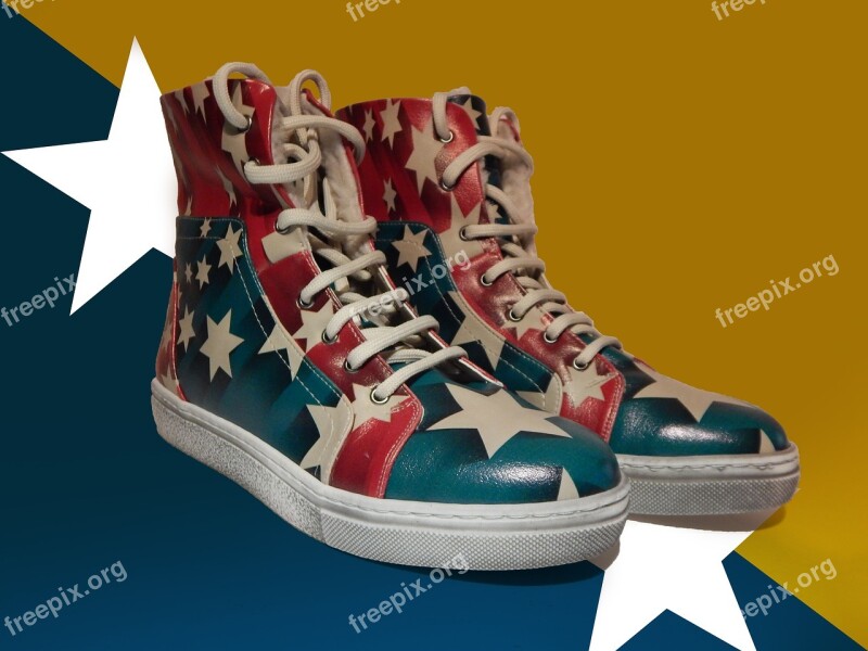 Shoe Stars Colorful Style Design