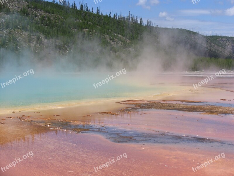 Grand Prismatic Spring Yellowstone Free Photos