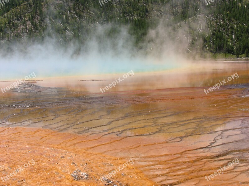 Grand Prismatic Spring Yellowstone Free Photos