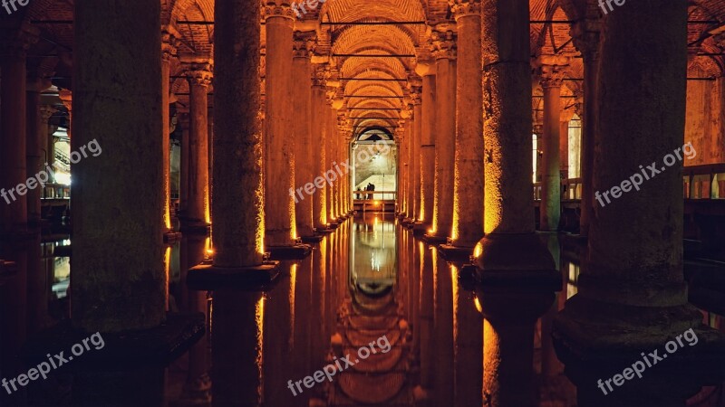 Istanbul Yerebatan Cistern Turkey Underground