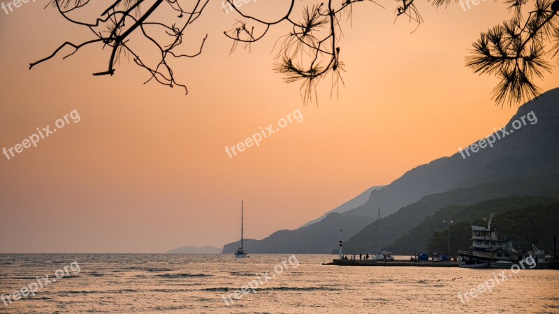 Muğla Marmaris Akyaka Doga Gunbatimi