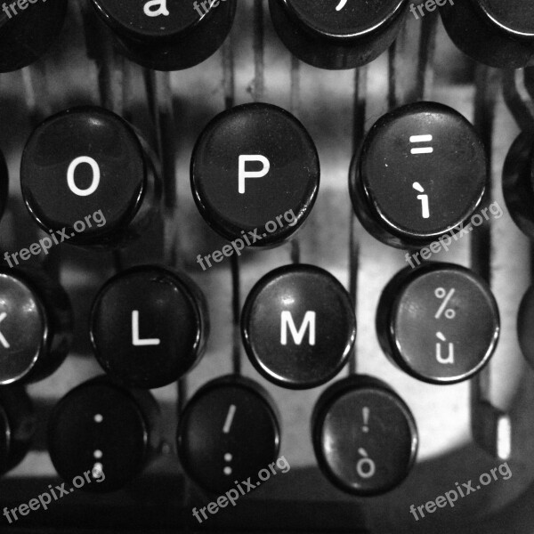 Typewriter Keys Letters Vintage Free Photos