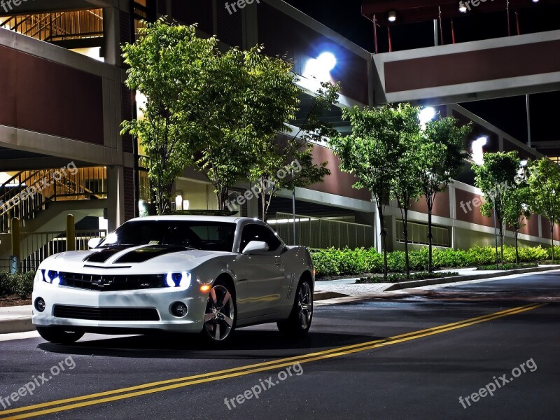 Camaro Car Night Urban Muscle