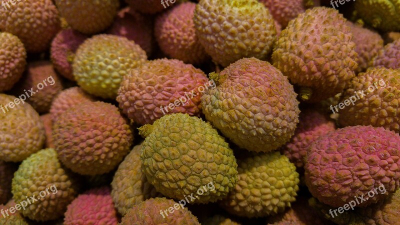 Fruit Exotic Litchi Market Free Photos