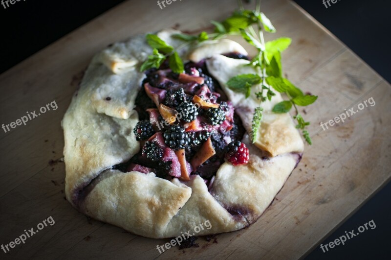 Blackberry Galette Dessert Pastry Homemade