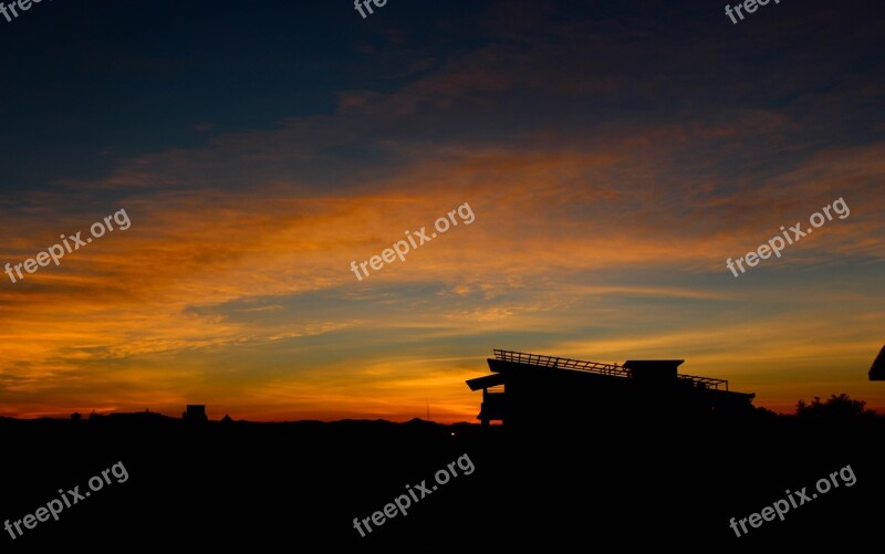 Chiang Mai Sunrise Silhouette Orange Sky Cloud