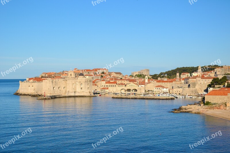 Dubrovnik Croatia Port Adriatic Sea Historically