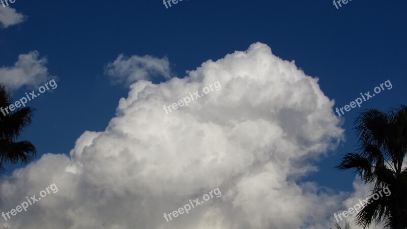 Clouds Cumulus Sky White Blue