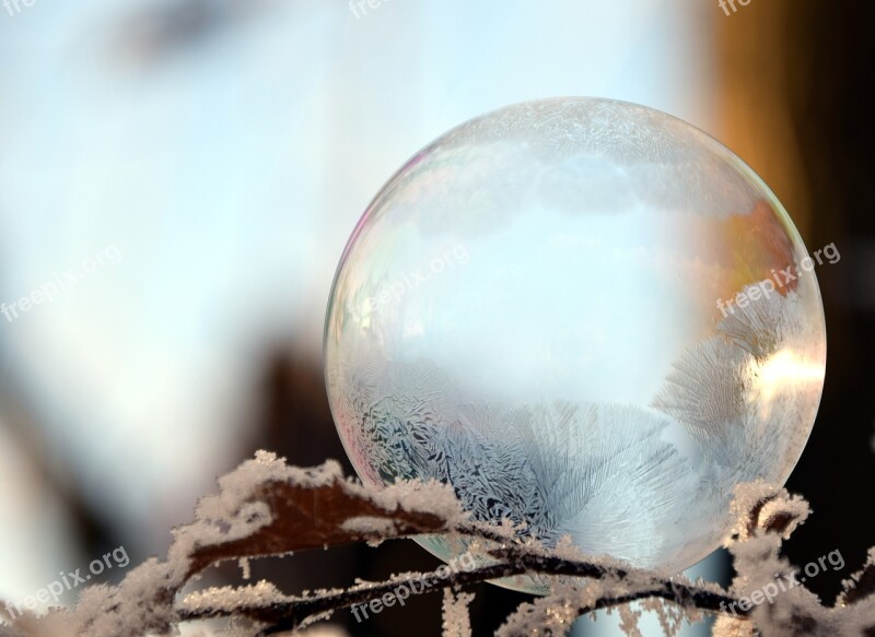 Bubble Soap Bubble Balls Background Winter