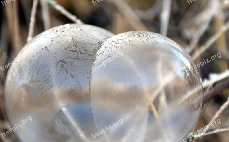 Bubble Soap Bubble Balls Background Winter