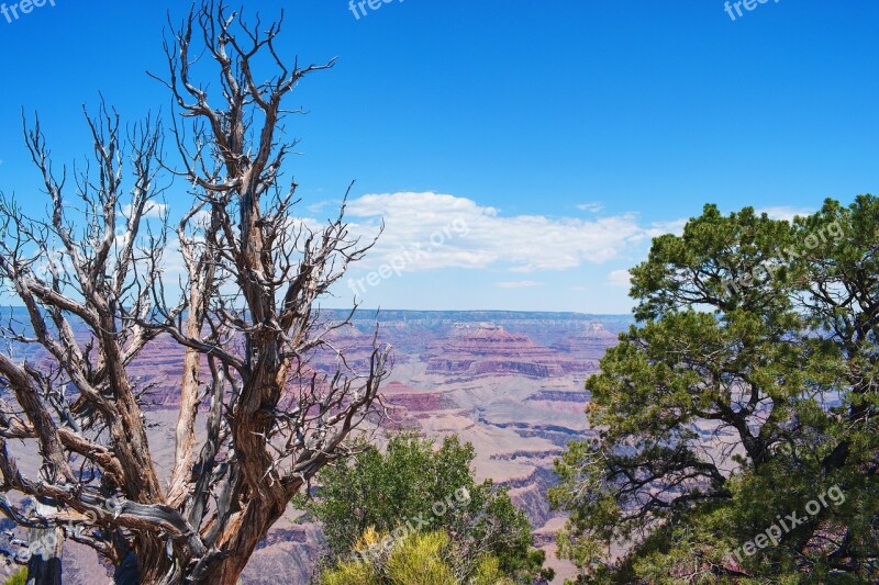 Grand Canyon Landscape Mountains Nature America