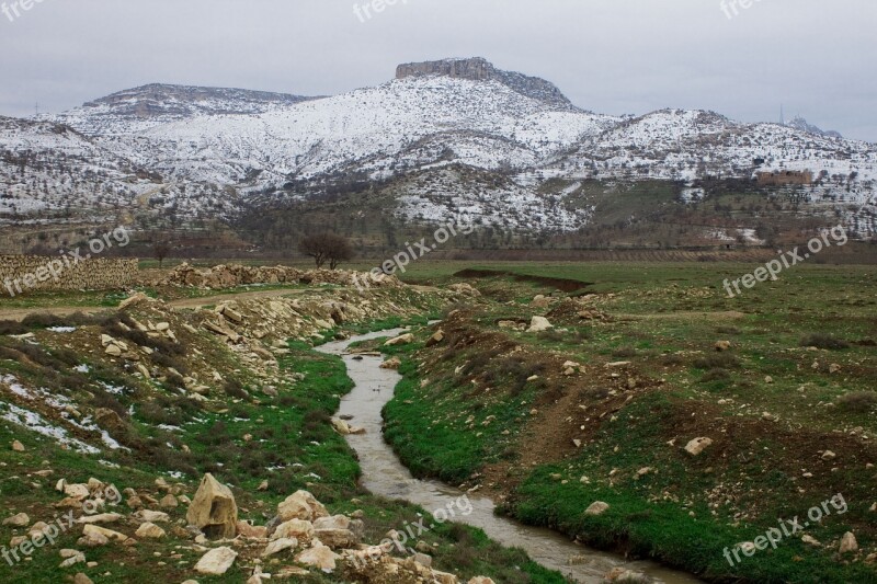 Mountain Winter River Landscape Taylor