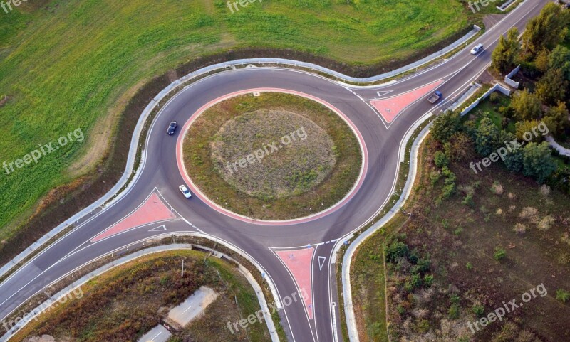 Roundabout M60 Motorway Péterpuszta Pecs Kökényi Road