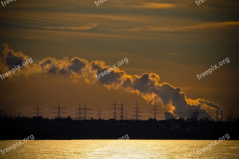 Industry Abendstimmung Sunset Mood Clouds