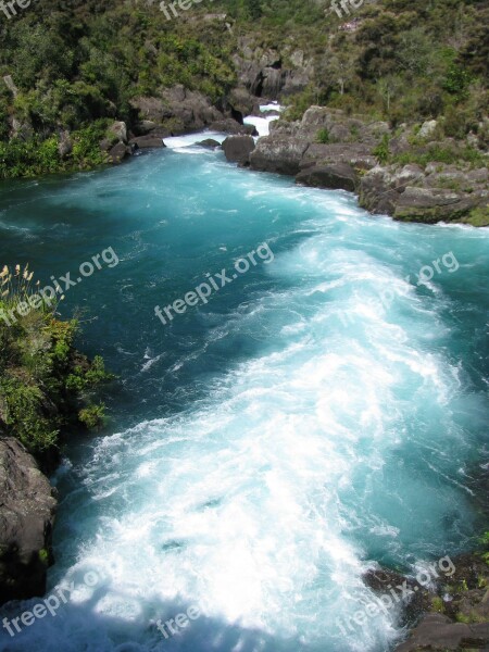 New Zealand Waikato River River Falls Water