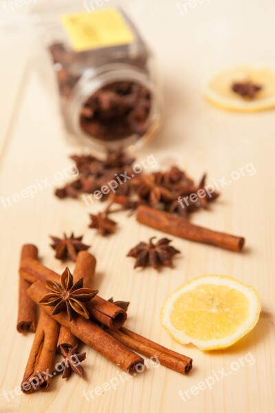 Cinnamon Lemon Anise Seasonings Spices