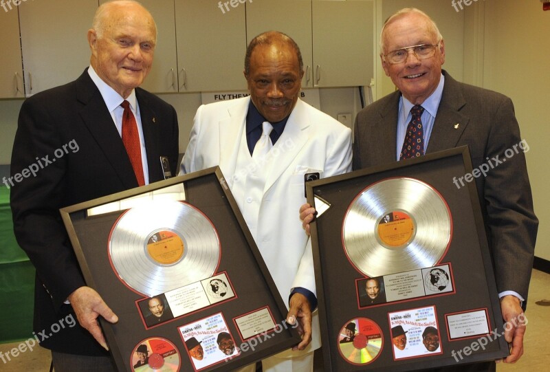 John H Glenn Jr Quincy Jones Apollo 11 Commander Neil Armstrong Platinum Copies