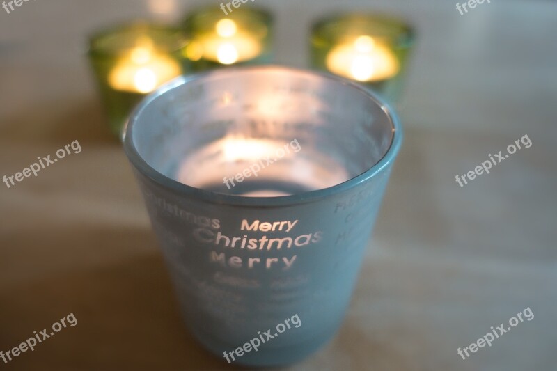 Candle Tealight Shining Candlelight Christmas Time