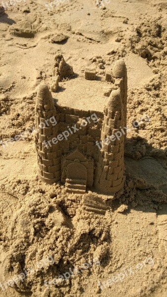 Sandcastle Sand Beach Summer Sea