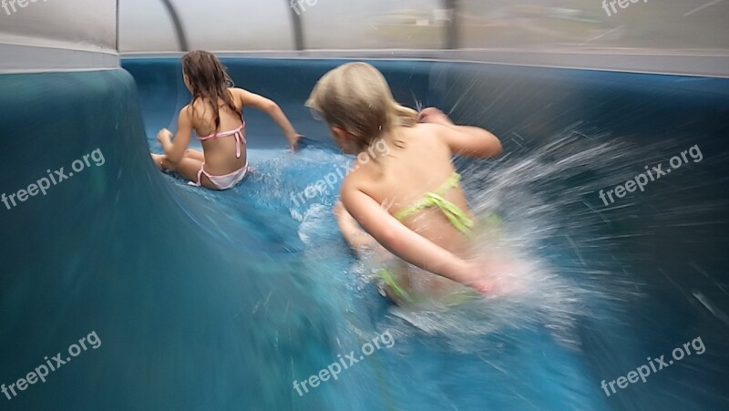 Water Fun Water Slide Slide Children Free Photos