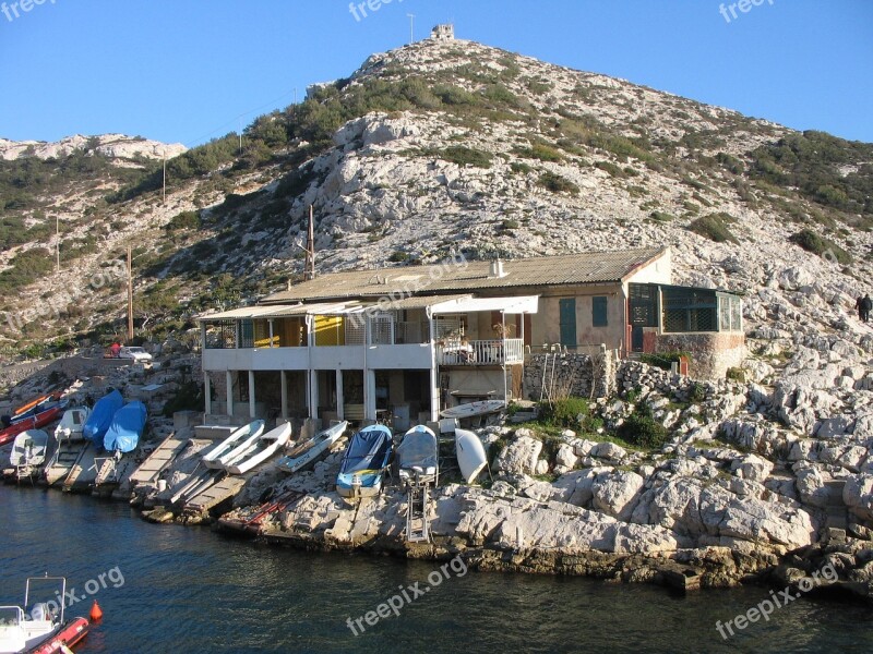 Marseille Callelongues Goudes Bay Boats