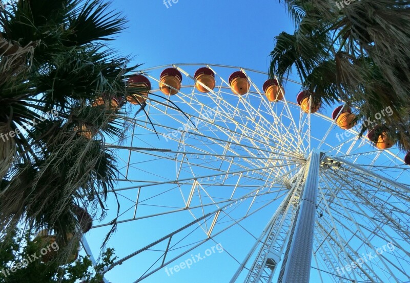 Ferris Wheel Sky Carousel Blue Gondola