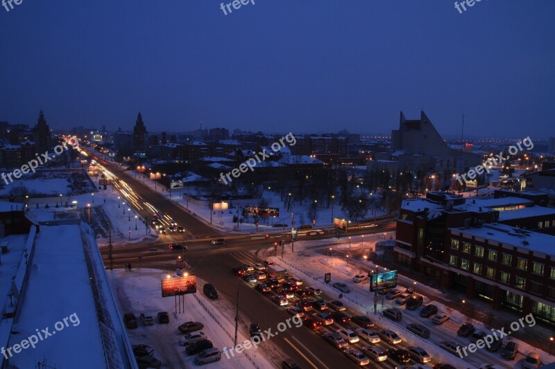 Omsk Winter Road Cold Siberia