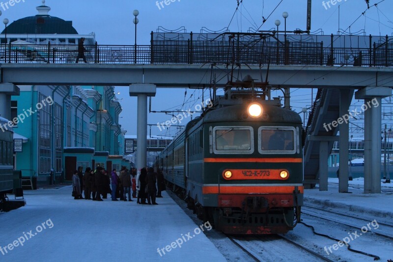 Train Railway Electric Train Rails Elektrichka