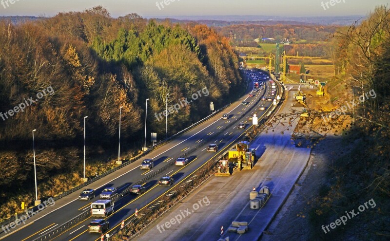 Highway Construction Site Teutoburg Forest Nick Valley Bridge Renewal