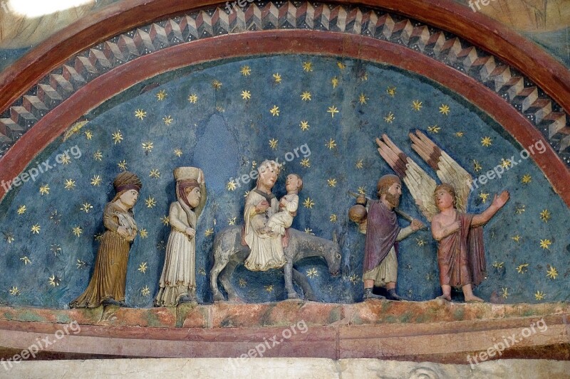 Parma Baptistery Bezel High Relief Flight Into Egypt