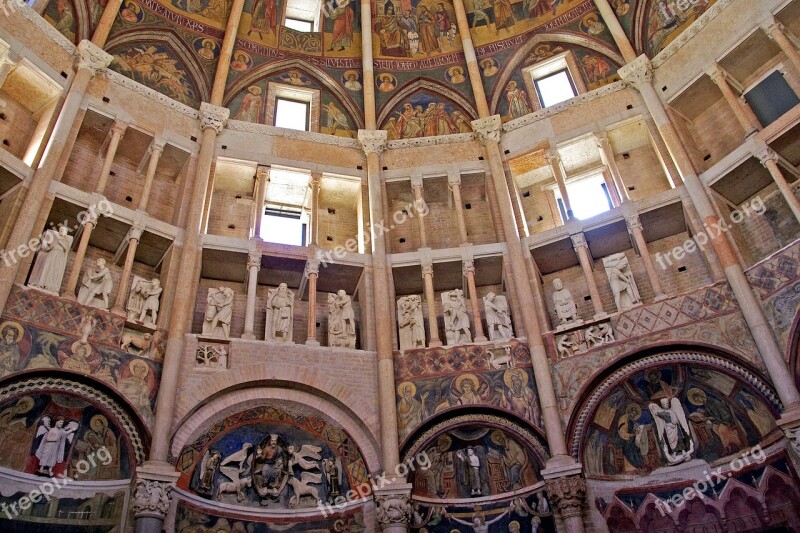 Parma Baptistery Italy Emilia Romagna Romanesque Style