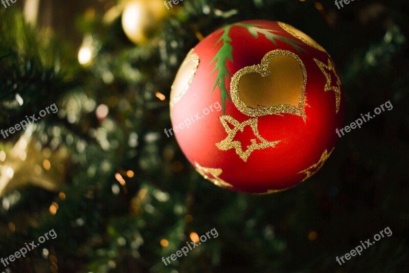 Christmas Heart Love Red Tree