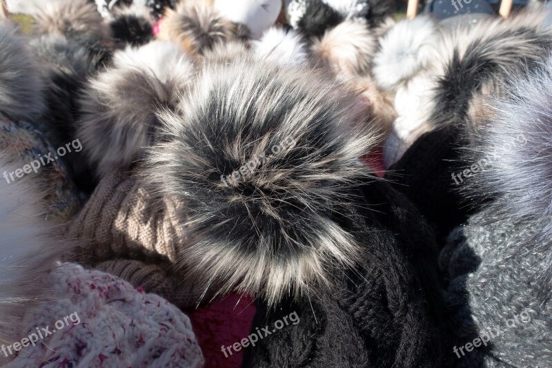 Fur Cap Fur Pompom Bobcap Offer