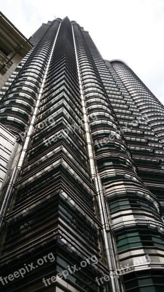 Petronas Twin Towers Kong Kuala Skyscraper Silver Reflection