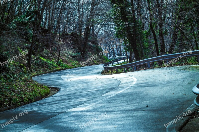 Mountain Road Moto Curves Italy