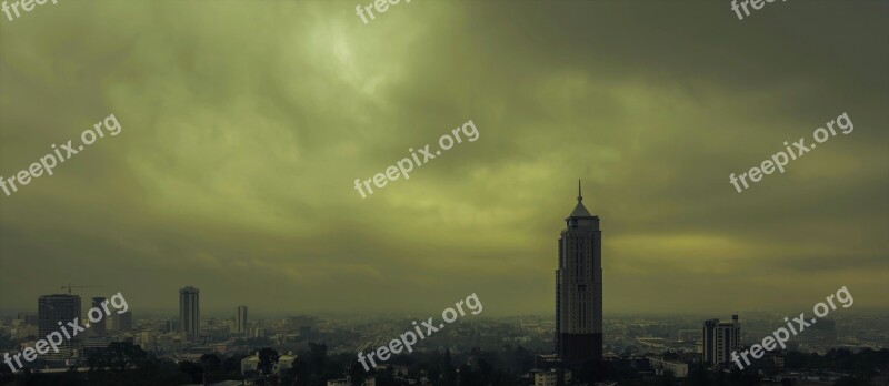 Nairobi Uap Towers Dawn Gloomy